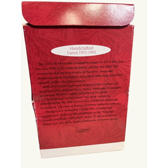 Hallmark 1993 Tannenbaums 20th Anniversary Ornament Christmas Village Dept Store - Picture 10 of 13